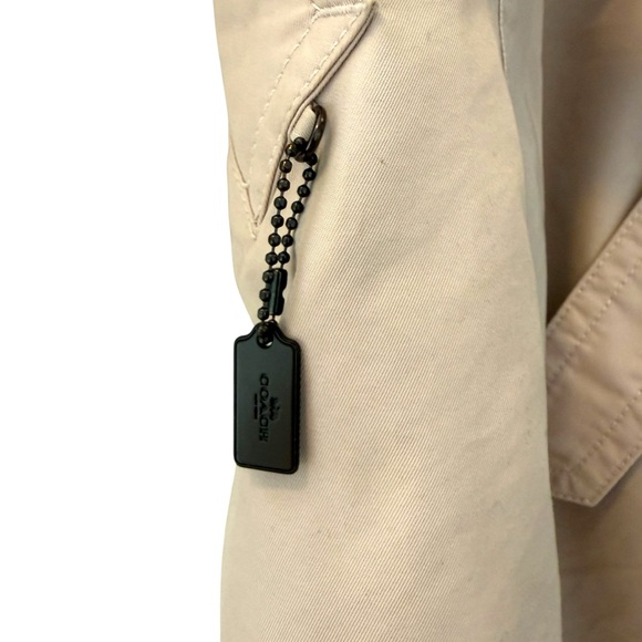 Coach Double-Breasted Tan Trench Coat - Picture 12 of 16